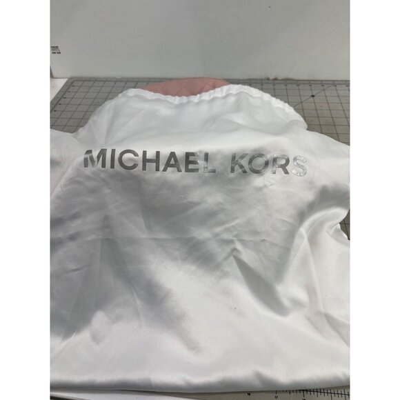 Michael Kors Quilted Pink Backpack Adjustable Gold Hardware Dust Bag - Picture 5 of 8